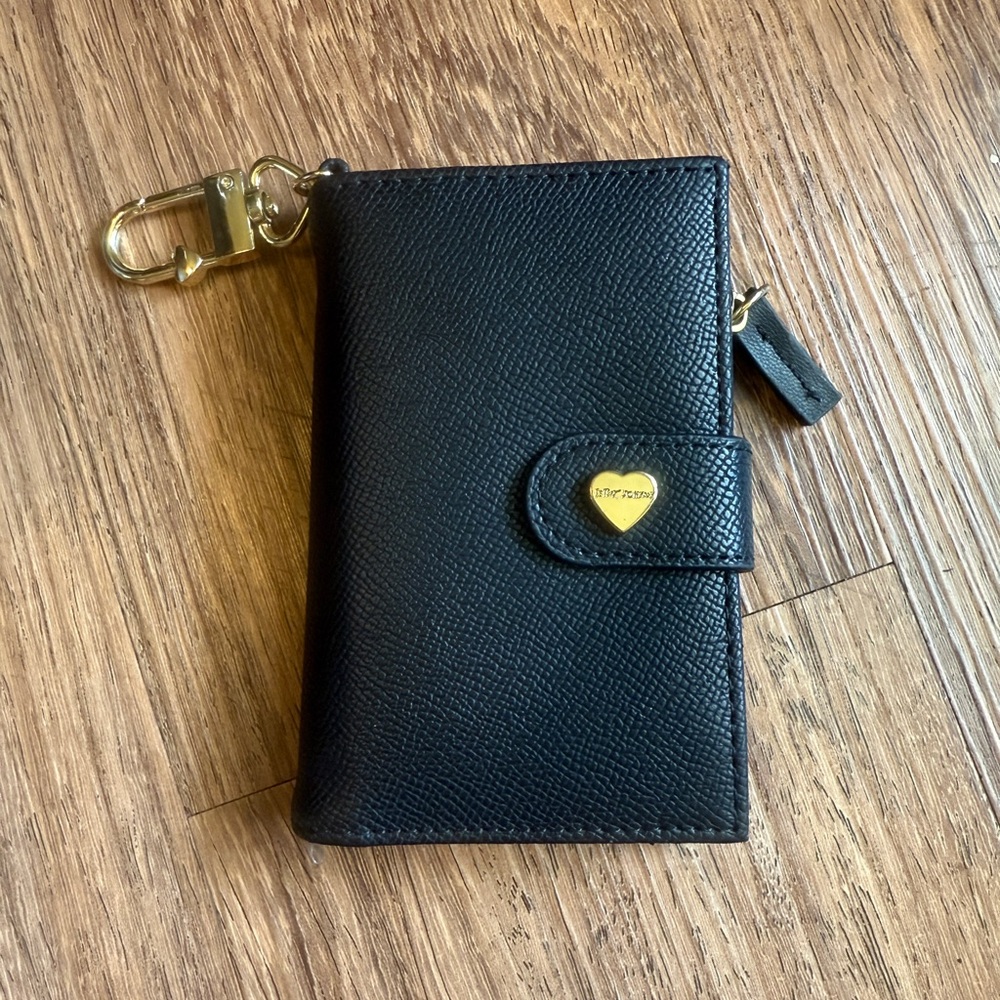 Betsy Johnson Black Wallet with Gold Accents